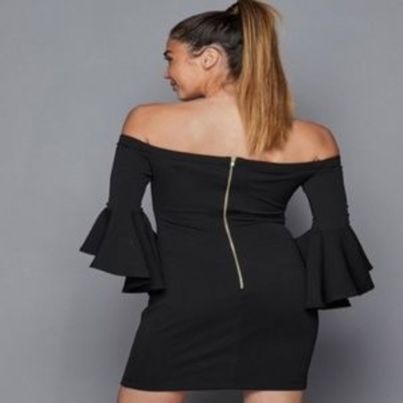 NEW Off-The-Shoulder Little Black Cocktail Dress - Picture 4 of 7